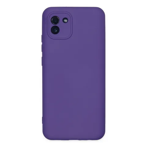 Samsung Galaxy A03 Kılıf Nano İçi Kadife Silikon - Mor