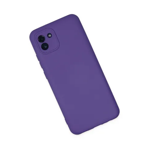 Samsung Galaxy A03 Kılıf Nano İçi Kadife Silikon - Mor