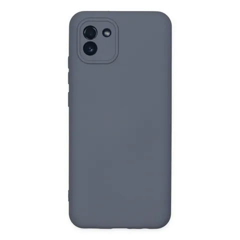 Samsung Galaxy A03 Kılıf Nano İçi Kadife Silikon - Gri