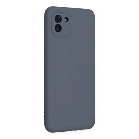 Samsung Galaxy A03 Kılıf Nano İçi Kadife Silikon - Gri