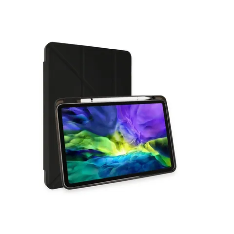 İpad Air 4 10.9 Kılıf Kalemlikli Mars Tablet Kılıfı - Siyah