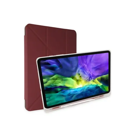 İpad 9.7 (2018) Kılıf Kalemlikli Mars Tablet Kılıfı - Mürdüm