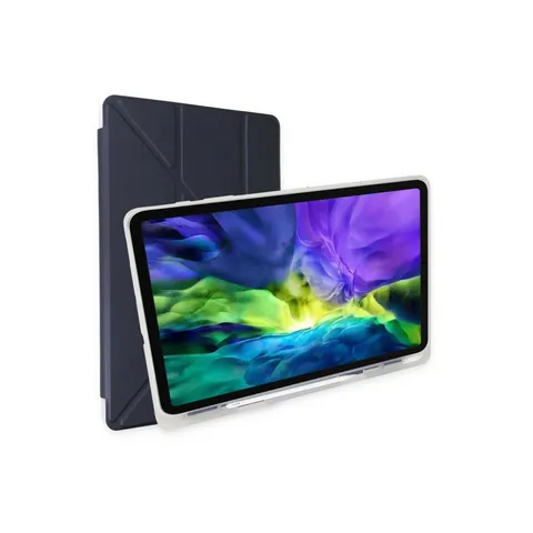 İpad Pro 12.9 (2021) Kılıf Kalemlikli Mars Tablet Kılıfı - Lacivert