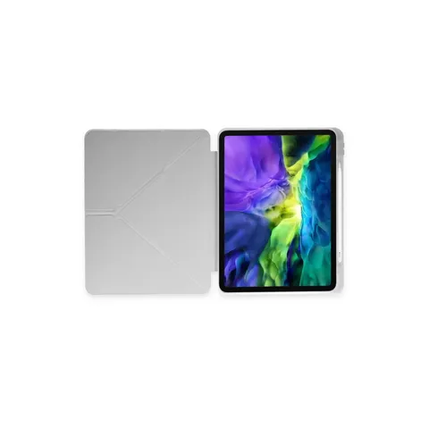 Samsung Galaxy X200 Tab A8 10.5 Kılıf Kalemlikli Mars Tablet Kılıfı - Gri
