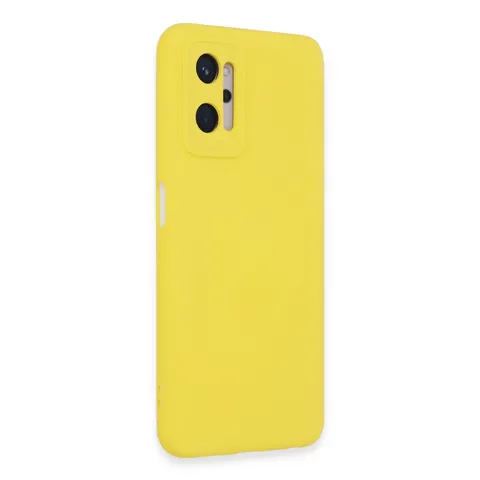 Realme 9i 4g Kılıf Nano İçi Kadife Silikon - Sarı