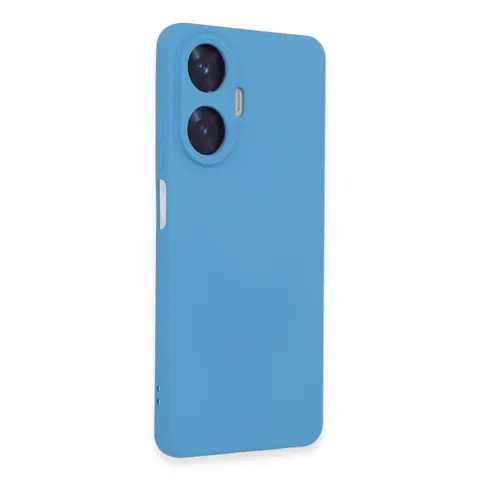 Realme C55 Kılıf Nano İçi Kadife Silikon - Mavi