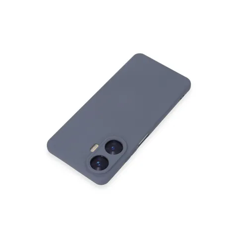 Realme C55 Kılıf Nano İçi Kadife Silikon - Gri
