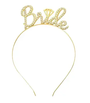 Altın Renkli Taşlı “bride” Gelin Tacı – El Yazısı Yazı Tipiyle