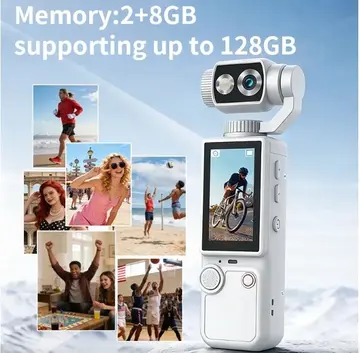 Q8 4k Ultra Hd Taşınabilir Vlog Spor Ve Aksiyon Kamerası 2.0’’ Döndürülebilir Ips Ekran Siyah