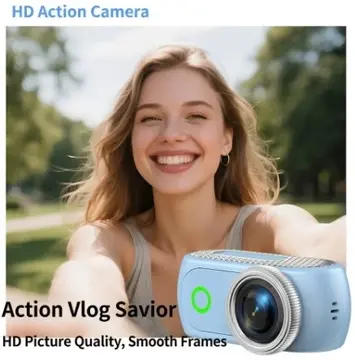 1080p Dijital Video Kamera (32gb) Kart Dijital Vlog Fotoğraf Makinesi Türkçe  Mavi