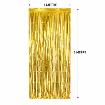 Gold Metalize Parti Perdesi 100x200 Cm – Kapı Ve Arka Fon Perdesi