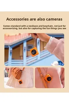 Mini Dijital Kamera 64mp 16x Digital Zoom Retro Vintage 1.4’’ekranlı Video Kamera Taşınabilir Tasarım Turuncu