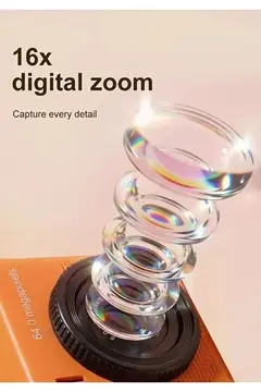 Mini Dijital Kamera 64mp 16x Digital Zoom Retro Vintage 1.4’’ekranlı Video Kamera Taşınabilir Tasarım Mavi