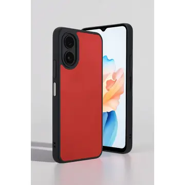 Oppo A38 Kılıf Aras Deri Kapak - Kırmızı