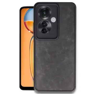 Oppo Reno 11f Kılıf Aras Deri Kapak - Siyah