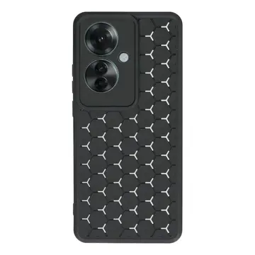 Oppo Reno 11f Kılıf Petek Silikon Kapak - Siyah
