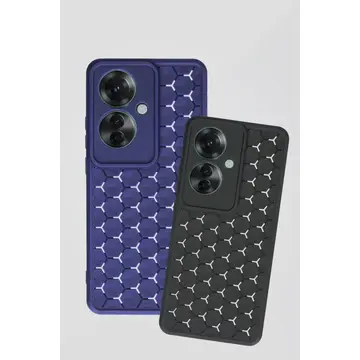 Oppo Reno 11f Kılıf Petek Silikon Kapak - Koyu Yeşil