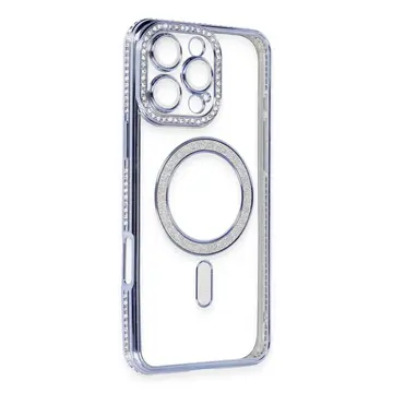 İphone 16 Pro Max Kılıf Joke Simli Magneticsafe Kılıf - Mavi