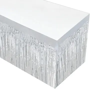 Gümüş Metalize Masa Eteği 275x75 Cm – Kendinden Yapışkanlı