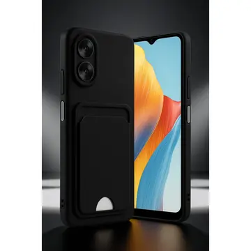 Oppo A38 Kılıf Kelvin Kartvizitli Silikon - Lacivert