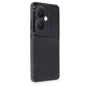 Oppo Reno 11f Kılıf Auto Focus Karbon Kapak - Siyah