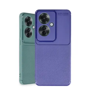 Oppo Reno 11f Kılıf Auto Focus Karbon Kapak - Lacivert
