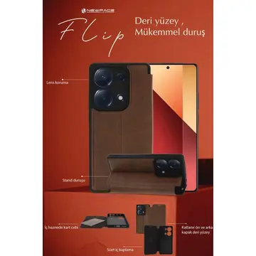 Samsung Galaxy A35 5g Kılıf Flip Cover - Siyah