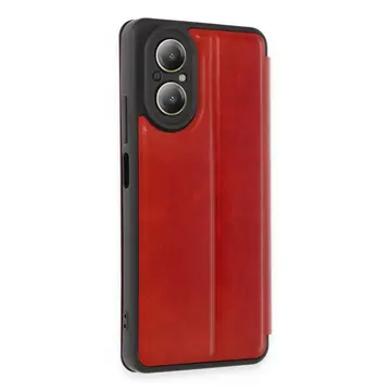 Realme 12 Lite Kılıf Flip Cover - Kırmızı