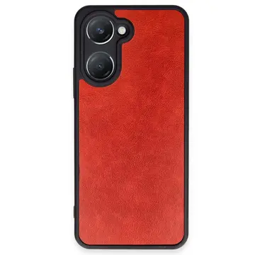 Vivo Y18 Kılıf Aras Deri Kapak - Kırmızı