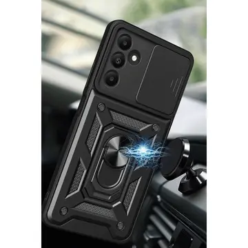 Samsung Galaxy M15 Kılıf Pars Lens Yüzüklü Silikon - Yeşil