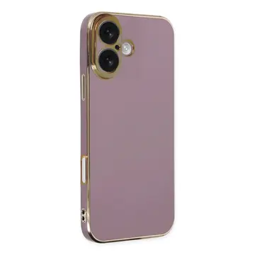 İphone 16 Kılıf Volet Silikon - Mor
