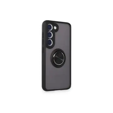 Samsung Galaxy M15 Kılıf Montreal Yüzüklü Silikon Kapak - Siyah