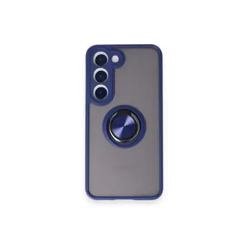 Samsung Galaxy M15 Kılıf Montreal Yüzüklü Silikon Kapak - Lacivert