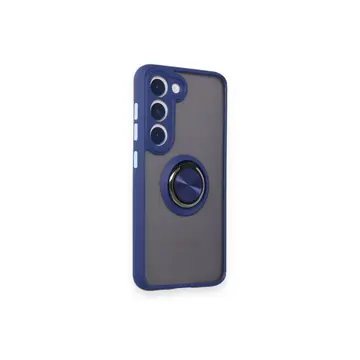 Samsung Galaxy M15 Kılıf Montreal Yüzüklü Silikon Kapak - Lacivert