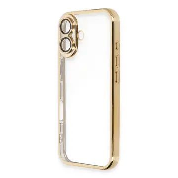 İphone 16 Plus Kılıf Razer Lensli Silikon - Gold