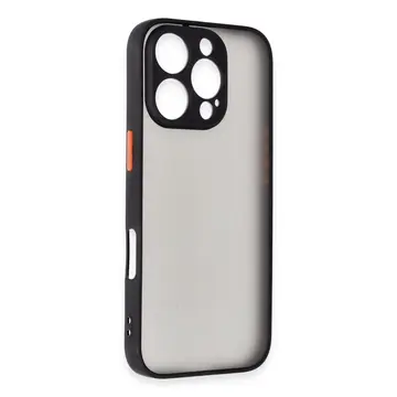 İphone 16 Pro Kılıf Montreal Silikon Kapak - Siyah