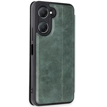 Vivo Y18 Kılıf Flip Cover - Koyu Yeşil