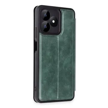 Realme Note 50 4g Kılıf Flip Cover - Koyu Yeşil