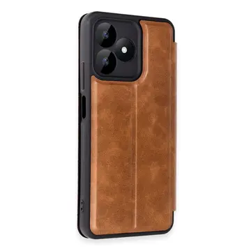 Realme Note 50 4g Kılıf Flip Cover - Taba