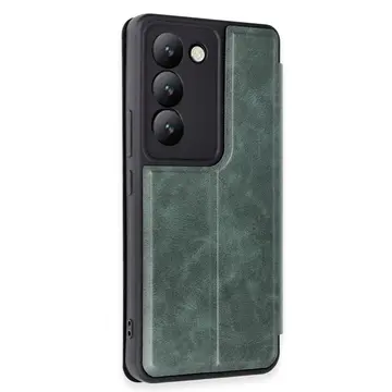 Vivo V30 Lite 4g Kılıf Flip Cover - Koyu Yeşil