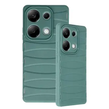 Xiaomi Redmi Note 13 Pro 4g Kılıf Bibercas Silikon Kapak - Koyu Yeşil