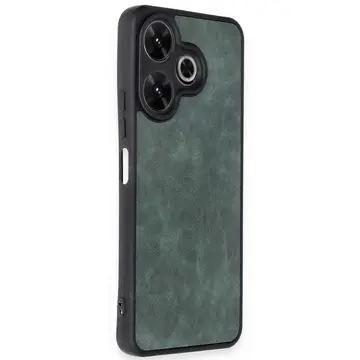 Xiaomi Redmi 13 4g Kılıf Aras Deri Kapak - Koyu Yeşil