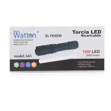 10w 2000 Lümen 4 Renk Güçlü El Feneri