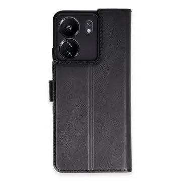 Xiaomi Redmi 13c Kılıf Trend S Plus Kapaklı Kılıf - Siyah