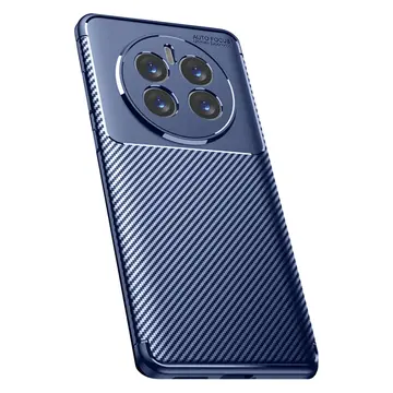 Realme 12 Pro Plus Kılıf Auto Focus Karbon Kapak - Lacivert