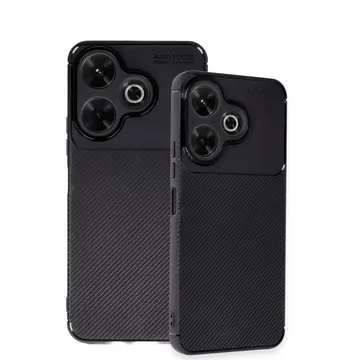 Xiaomi Redmi 13 4g Kılıf Auto Focus Karbon Kapak - Siyah