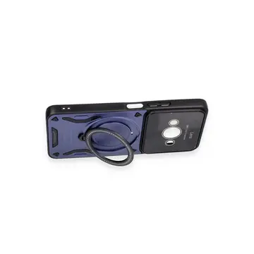 Xiaomi Poco C61 Kılıf Joy Lens Standlı Kapak - Siyah