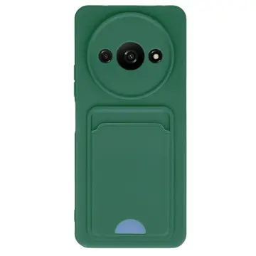 Xiaomi Redmi A3 4g Kılıf Kelvin Kartvizitli Silikon - Koyu Yeşil