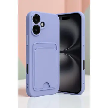İphone 16 Kılıf Kelvin Kartvizitli Silikon - Siyah