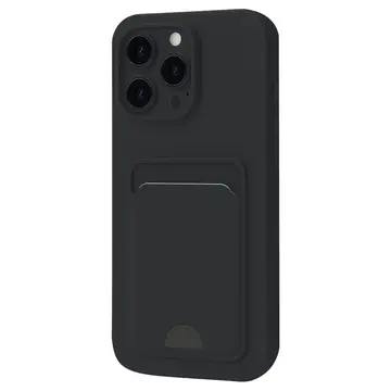 İphone 16 Pro Kılıf Kelvin Kartvizitli Silikon - Siyah